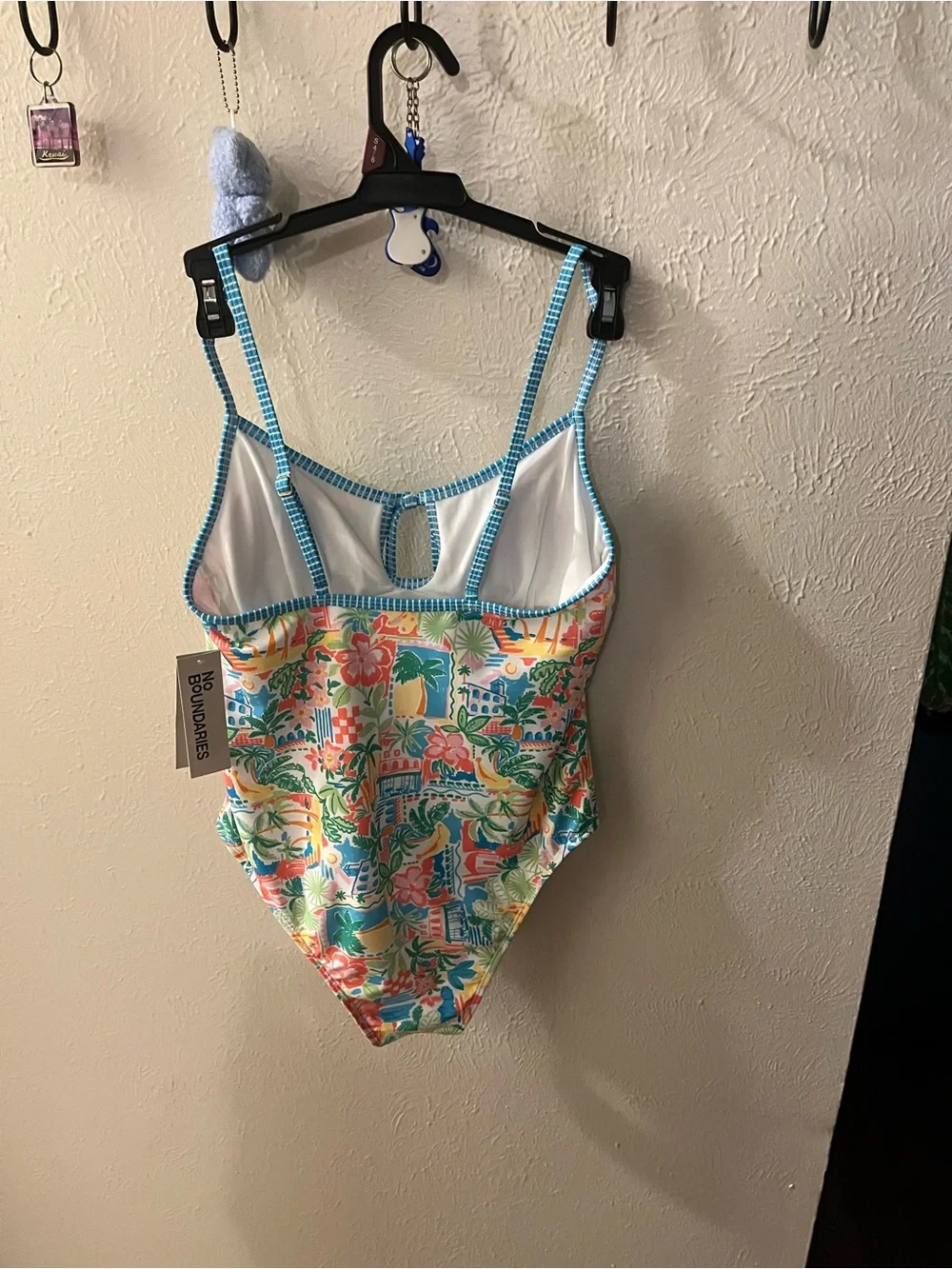 Tropical Print One-Piece Swimsuit - Multi